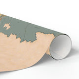 Map of Mechus-Tas Wrapping Paper