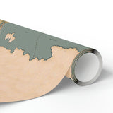 Map of Mechus-Tas Wrapping Paper