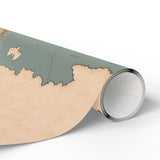 Map of Mechus-Tas Wrapping Paper