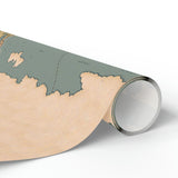 Map of Mechus-Tas Wrapping Paper
