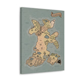 South Island of Mechus Map Canvas Wrap