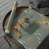 Map of Mechus-Tas Wrapping Paper