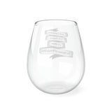 Heroes of Bingle Stemless Wine Glass