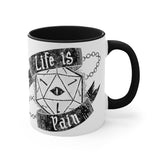 Life is Pain Mug (White w/ Accent)