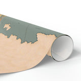 Map of Mechus-Tas Wrapping Paper