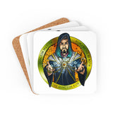 The DM Medallion Corkwood Coaster Set