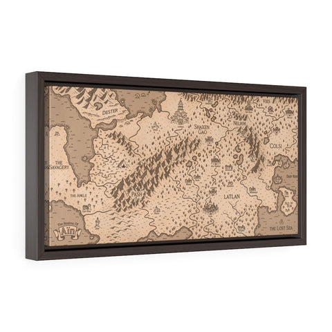 Map of Ain Premium Gallery Wrap Canvas
